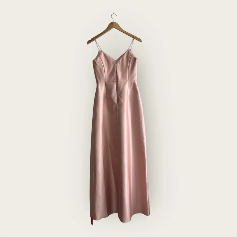 NWT | Alfred Sung | Sateen Twill Dress V-Neck w/ Pockets | Toasted Sugar | 2 - Picture 5 of 13